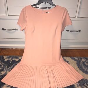 European Light Pink Pleated Dress new w/o tags